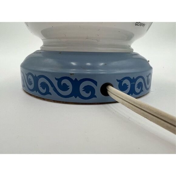 vintage Disney Aladdin & Jasmine Genie Milk Glass Lamp Red Light Night Light 90s - Picture 7 of 12